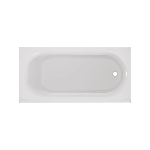 Baignoire Princeton® PRO en acier, tablier intégré, 1 524 x 762 mm (60 x 30 po), plomberie brute au-dessus du sol, orifice d’évacuation à droite