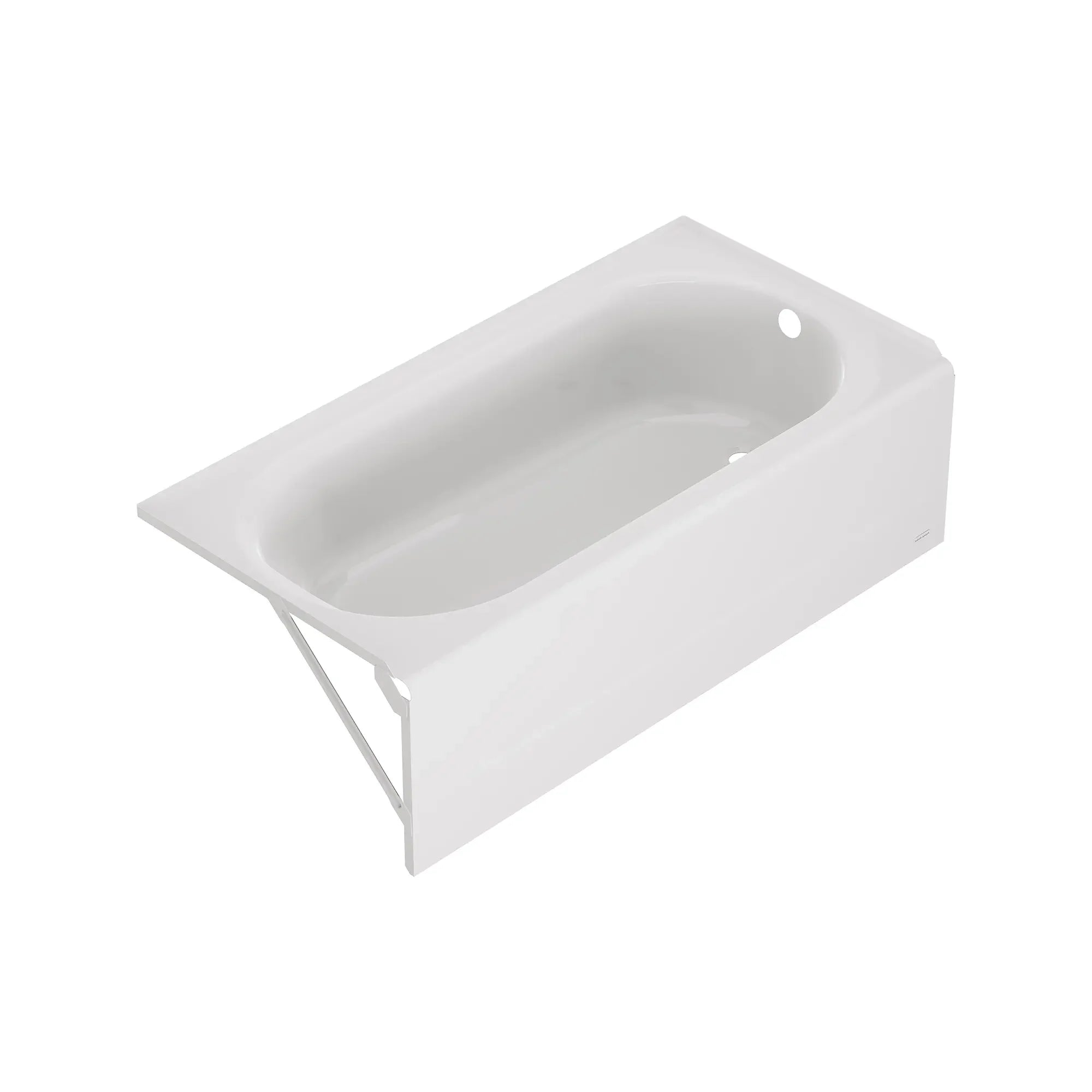 Baignoire Princeton® PRO en acier, tablier intégré, 1 524 x 762 mm (60 x 30 po), plomberie brute au-dessus du sol, orifice d’évacuation à droite // RIGHT / BLANC // 247893_Princeton_SiloRight_1393202.020_0001_AUGUST2024_CDNwebp.webp
