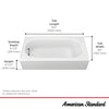 Princeton® PRO Steel 60 x 30-inch Above Floor Rough Integral Apron Bathtub with Left-Hand Outlet // WHITE // 248068_Princeton_Infographic_1392202_0002_AUG2024_CDNwebp.webp