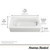 Princeton® PRO Steel 60 x 30-inch Above Floor Rough Integral Apron Bathtub with Right-Hand Outlet // WHITE // 248074_Princeton_Infographic_1393202_0002_AUG2024_CDNwebp.webp