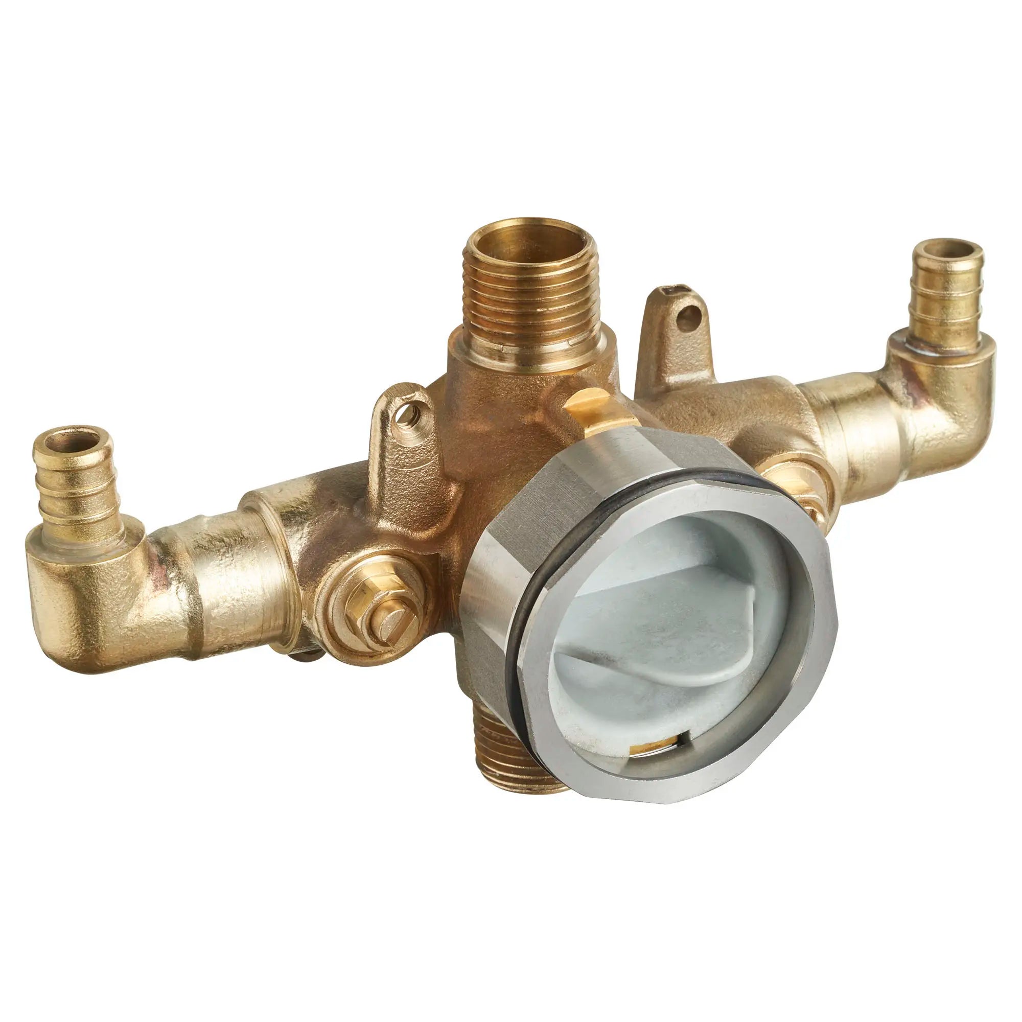 Flash® - Robinet brut de douche avec entrées de sertissage coudées PEX/sorties universelles - robinets d’arrêt à tournevis // SANS FINI // 258613_RU107ESS_3c_CDNwebp.webp