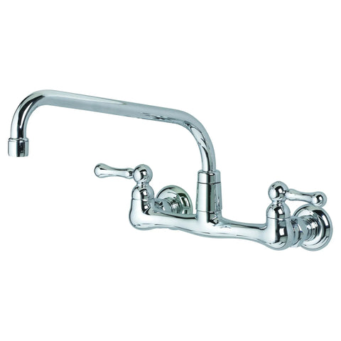 Heritage® Robinet mural d’évier. Bec pivotant de 12 po (203 mm). Bec pivotant de 12 po (203 mm)  