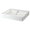 [0621001.020] Studio® 22 x 18-1/2-Inch Above Counter Sink With Center Hole Only - White