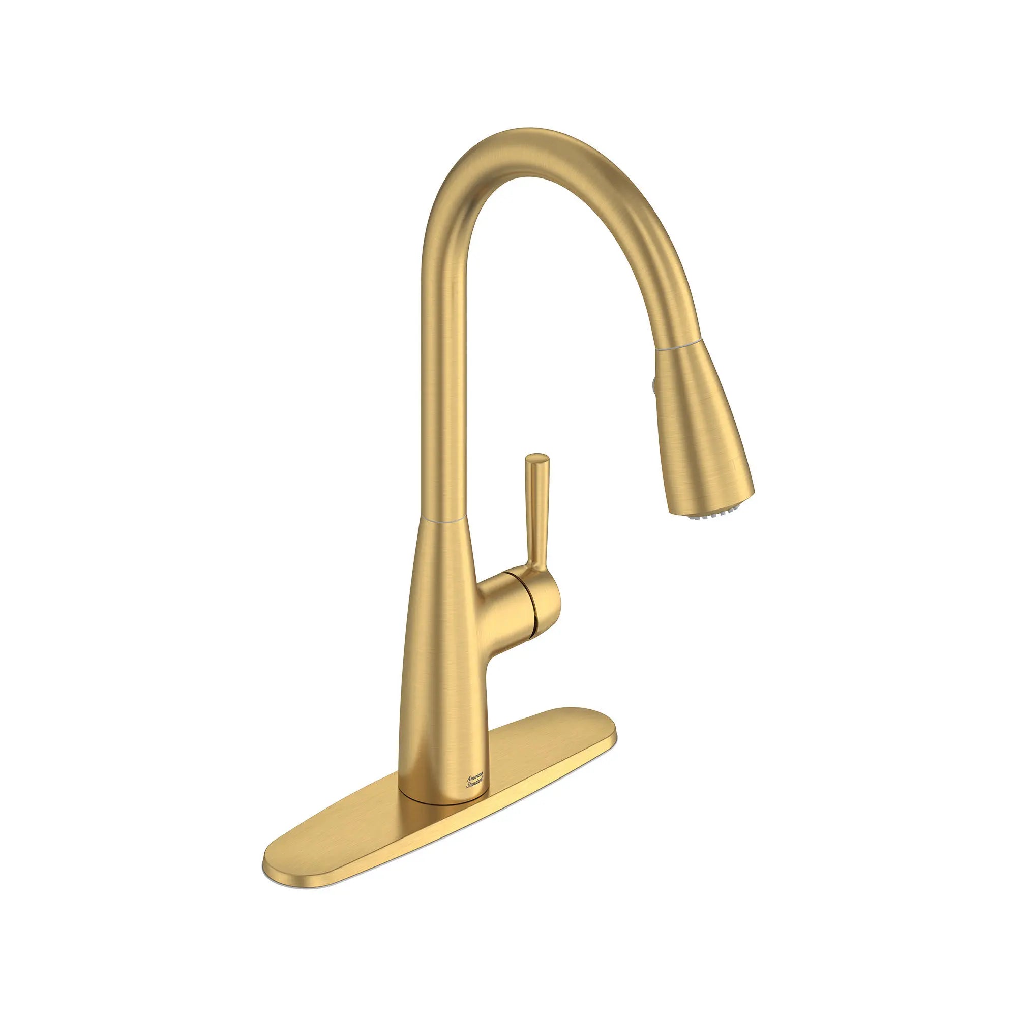 Robinet de cuisine Fairbury monocommande à douchette double, 1,8 gpm/6,8 L/min, avec poignée à levier // BRUSHED COOL SUNRISE // 260177_Fairbury_SiloRight_7418300GN00_0001_FEBRUARY2025_CDNwebp.webp