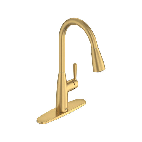 Robinet de cuisine Fairbury monocommande à douchette double, 1,8 gpm/6,8 L/min, avec poignée à levier