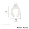[5901100.020] Commercial Heavy Duty Open Front Elongated Toilet Seat - White