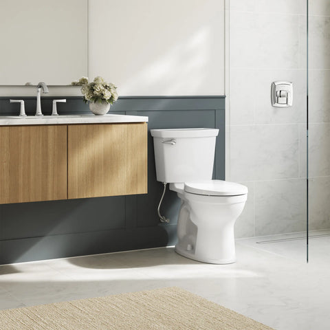 Toilette complète Champion® 4 Max, 2 pièces, 1,28 gpc/4,8 lpc, à cuvette au devant rond à hauteur de chaise et réservoir avec doublure, avec siège