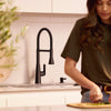 [1048822430] Aspirations Semi-Pro Kitchen Faucet  - Matte Black