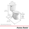 [238AA114.020] VorMax® Two-Piece 1.0 gpf/3.8 Lpf Chair Height Elongated Toilet Less Seat - White
