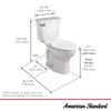 [215FA004.020] Cadet® PRO Two-Piece 1.6 gpf/6.0 Lpf Compact Chair Height Elongated Toilet Less Seat - White