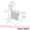 [2795204.020] Studio Skirted Two-Piece Dual Flush 1.6 gpf/6.0 Lpf and 1.1 gpf/4.2 Lpf Chair Height Round Front Toilet With Seat - White