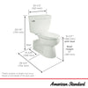 [2876016.020] Yorkville® Two-Piece Pressure Assist 1.6 gpf/6.0 Lpf Back Outlet Elongated EverClean® Toilet - White