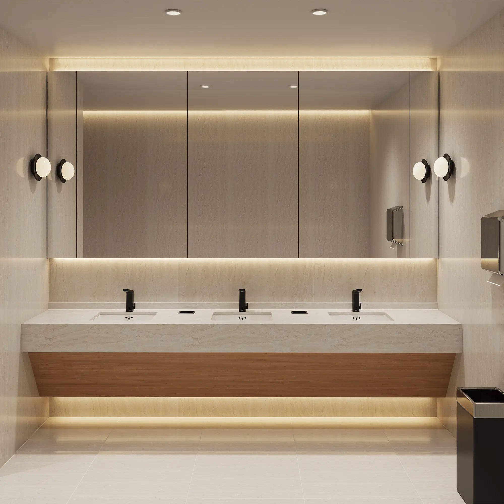 Paradigm® Selectronic® - robinet sans contact, modèle de base et mitigeur sur plan, 0,5 gpm/1,9 L/min // NOIR MAT // 269890_Paradigm_EnvironmentFull_703B305.243_0001_AUGUST2025_0_CDNwebp.webp