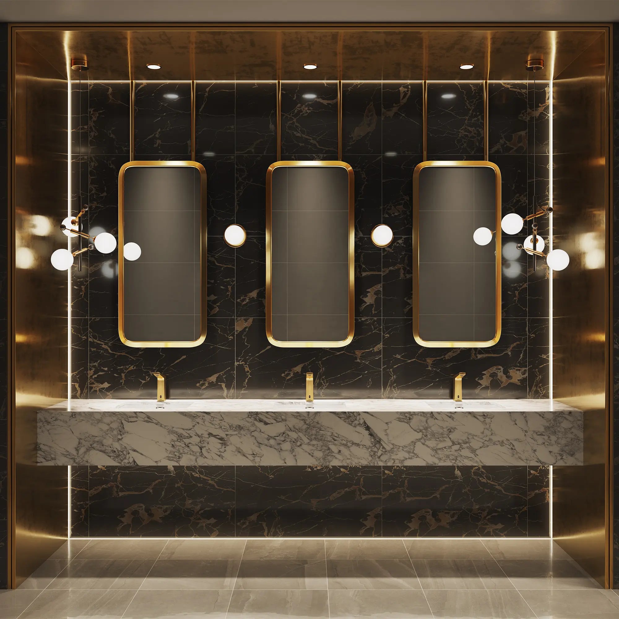 Paradigm® Selectronic® - robinet sans contact, modèle de base, 0,5 gpm/1,9 L/min // AUBE FRAÎCHE BROSSÉ // 269904_Paradigm_EnvironmentFull_703B105.GN0_0001_AUGUST2025_0_CDNwebp.webp