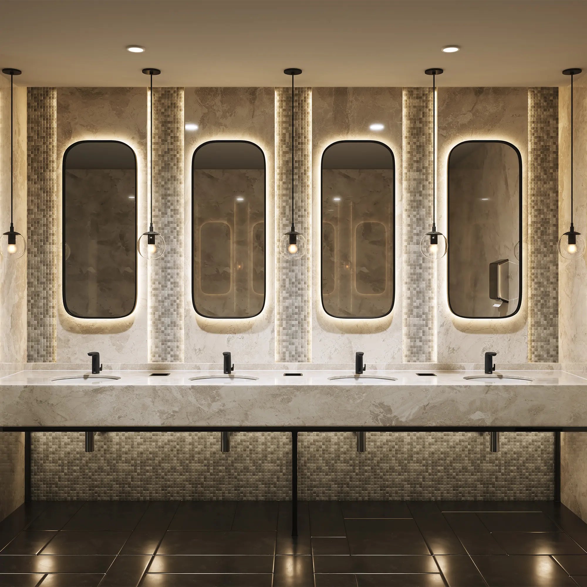 NextGen Selectronic® -  robinet sans contact, modèle de base et mitigeur sur plan, 0,5 gpm/1,9 L/min // NOIR MAT // 269926_NextGen_EnvironmentFull_7766305.243_0001_JULY2025_0_CDNwebp.webp