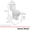 [2886218.020] H2Option® Two-Piece Dual Flush 1.28 gpf/4.8 Lpf and 0.92 gpf/3.5 Lpf Chair Height Elongated Toilet Less Seat - White
