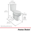 [2886218.020] H2Option® Two-Piece Dual Flush 1.28 gpf/4.8 Lpf and 0.92 gpf/3.5 Lpf Chair Height Elongated Toilet Less Seat - White