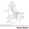 [2886205.020] H2Option® ADA Two-Piece Dual Flush 1.28 gpf/4.8 Lpf and 0.92 gpf/3.5 Lpf Chair Height Right-Hand Trip Lever Elongated Toilet Less Seat - White