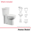 [2794203.020] Studio® Skirted Two-Piece Dual Flush 1.28 gpf/4.8 Lpf and 1.0 gpf/3.8 Lpf Chair Height Elongated Toilet With Seat - White
