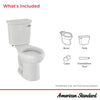 [2886204.020] H2Option® ADA Two-Piece Dual Flush 1.28 gpf/4.8 Lpf and 0.92 gpf/3.5 Lpf Chair Height Elongated Toilet Less Seat - White