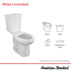 [2886218.020] H2Option® Two-Piece Dual Flush 1.28 gpf/4.8 Lpf and 0.92 gpf/3.5 Lpf Chair Height Elongated Toilet Less Seat - White