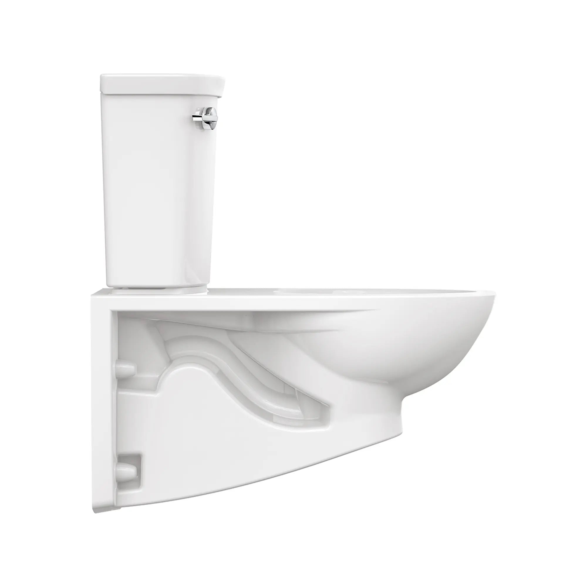 Glenwall® VorMax® - Toilette allongée deux pièces, à installation murale, surface EverClean® et sortie arrière, levier de déclenchement à droite, 1,28 gpc/4,8 lpc // BLANC // 281124_Glenwall_SiloSide_2882108.020_0001_DECEMBER2025_0_CDNwebp.webp