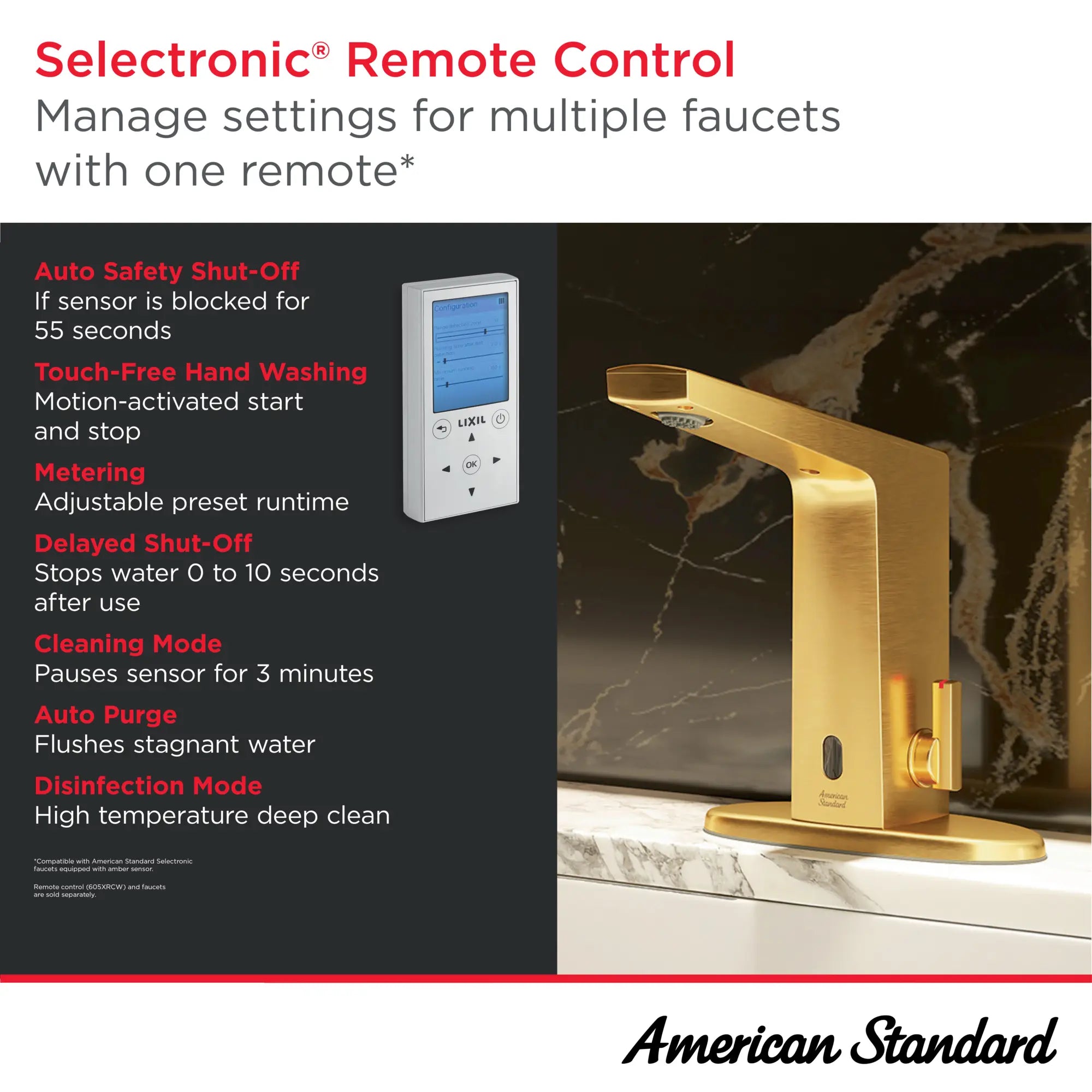 Paradigm® Selectronic® - robinet sans contact, modèle de base, 0,5 gpm/1,9 L/min // CHROME POLI // 287258_Paradigm_Remote_Infographic_0001_MAY2026_0_CDNwebp.webp