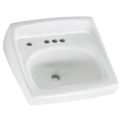 [0355056.020] Lucerne Wall-Hung Sink With 4-Inch Centerset and Extra Left-Hand Hole - White