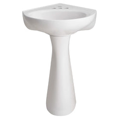 [0611400.020] Cornice 4-Inch Centerset Pedestal Sink Top and Leg Combination - White