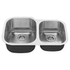 [18CR.9322100S.075] Portsmouth® 32 x 21-Inch Stainless Steel Undermount Double-Bowl Kitchen Sink - Stainless Steel