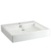 [0621001.020] Studio® 22 x 18-1/2-Inch Above Counter Sink With Center Hole Only - White
