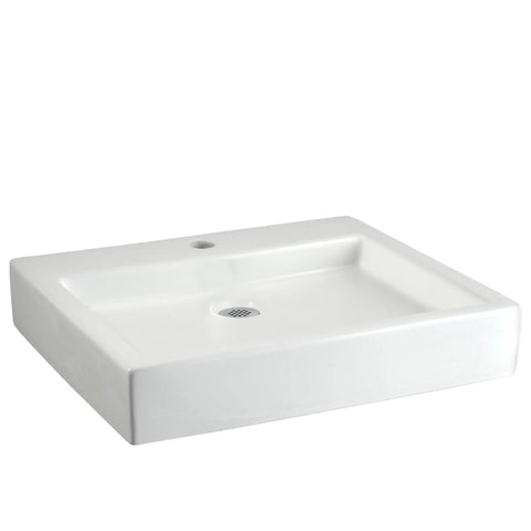 Lavabo Studio® sur plan, 22 x 18,5 po - trou central seulement