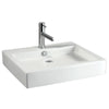 [0621001.020] Studio® 22 x 18-1/2-Inch Above Counter Sink With Center Hole Only - White