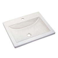 [0643001.020] Studio® Drop-In Sink With Center Hole Only - White