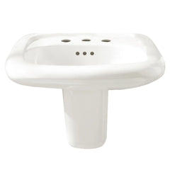[0958908EC.020] Murro® Wall-Hung EverClean® Sink Less Overflow With 8-Inch Widespread - White