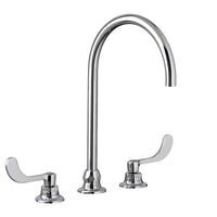 Monterrey® 8-Inch Widespread 8-inch Reach Gooseneck Faucet With Wrist Blade Handles 1.5 gpm/5.7 Lpm Laminar Flow in Spout Base // CHROME // 35217_P_6540188002_CDNwebp.webp