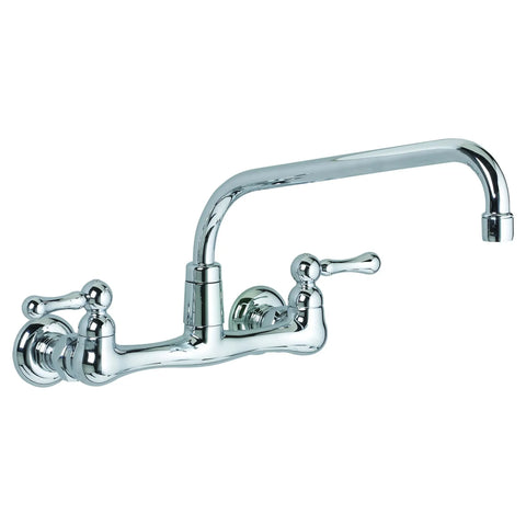 Heritage® Robinet mural d’évier. Bec pivotant de 12 po (203 mm). Bec pivotant de 12 po (203 mm)  