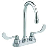 [7500170.002] Monterrey® 4-Inch Centerset Gooseneck Faucet With Wrist Blade Handles 1.5 gpm/5.7 Lpm - Polished Chrome