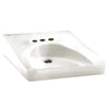 [9141011.020] Wheelchair Wall-Hung Sink with 4-Inch Centerset - White