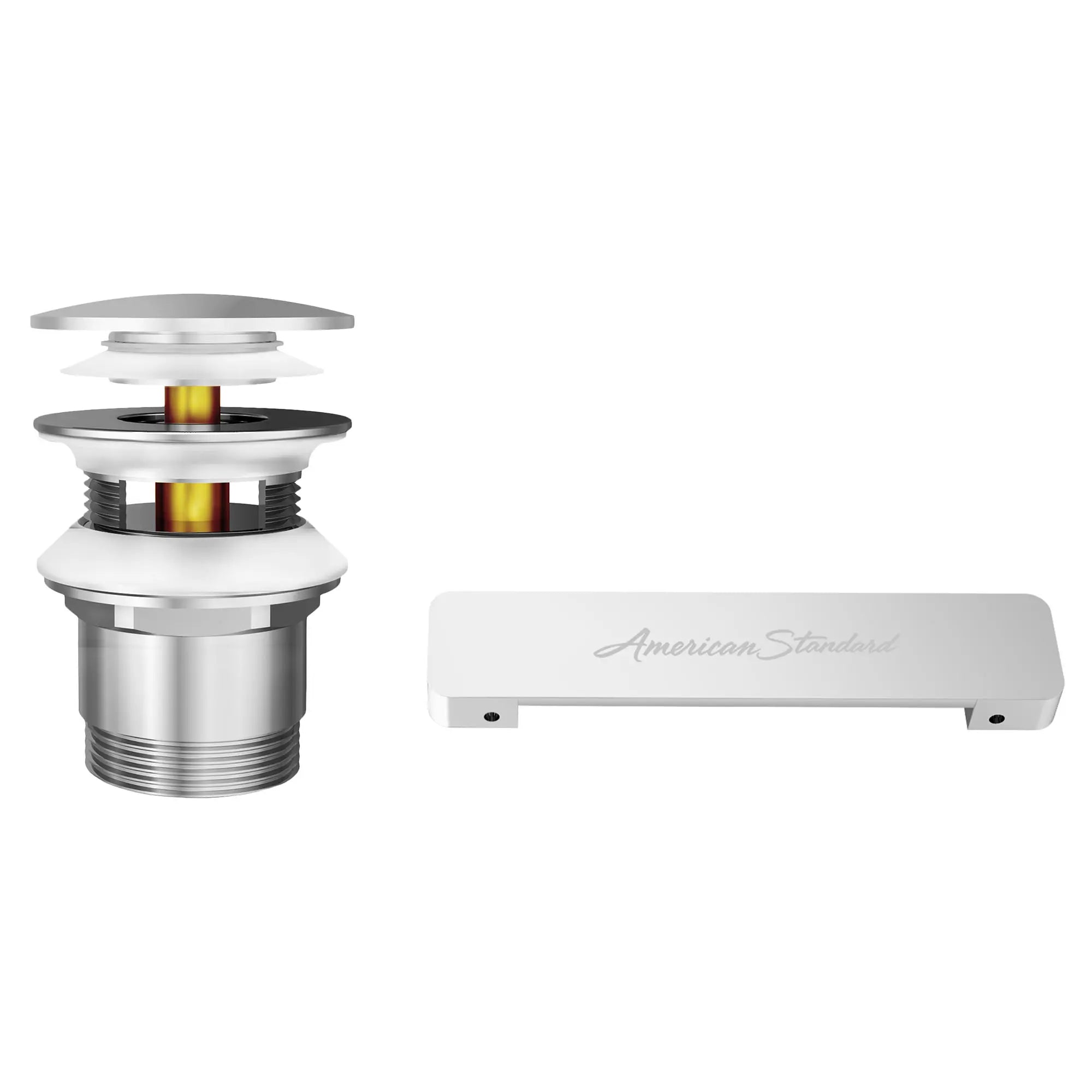 Couvercle de trop-plein et ensemble de drain pour baignoire autoportante // CHROME POLI // 47507_1680100002_0_CDNwebp.webp