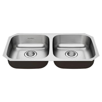 Portsmouth® 32 x 18-Inch Stainless Steel Undermount Double-Bowl ADA Kitchen Sink // STAINLESS STL // 47833_18DB6311800S075_CDNwebp.webp