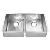 [18DB.9351800.075] Pekoe® 35 x 18-Inch Stainless Steel Undermount Double-Bowl Kitchen Sink - Stainless Steel