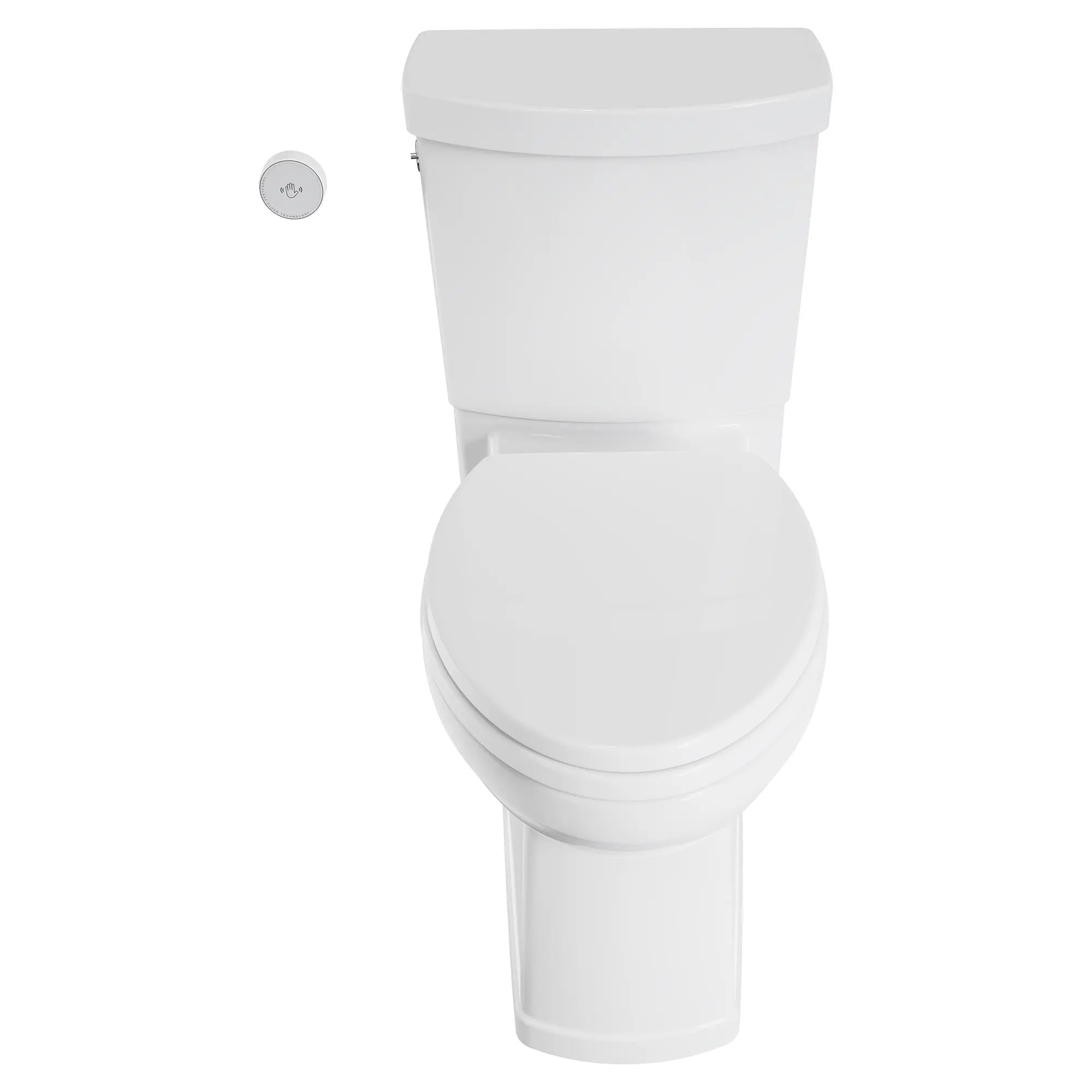 Toilette Estate® à activation sans contact à jupe, 2 pièces, 4,8 Lpc/1,28 gpc, à cuvette allongée à hauteur de chaise avec siège // BLANC // 49753_240AA709020_2_0_CDNwebp.webp