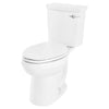[2886205.020] H2Option® ADA Two-Piece Dual Flush 1.28 gpf/4.8 Lpf and 0.92 gpf/3.5 Lpf Chair Height Right-Hand Trip Lever Elongated Toilet Less Seat - White