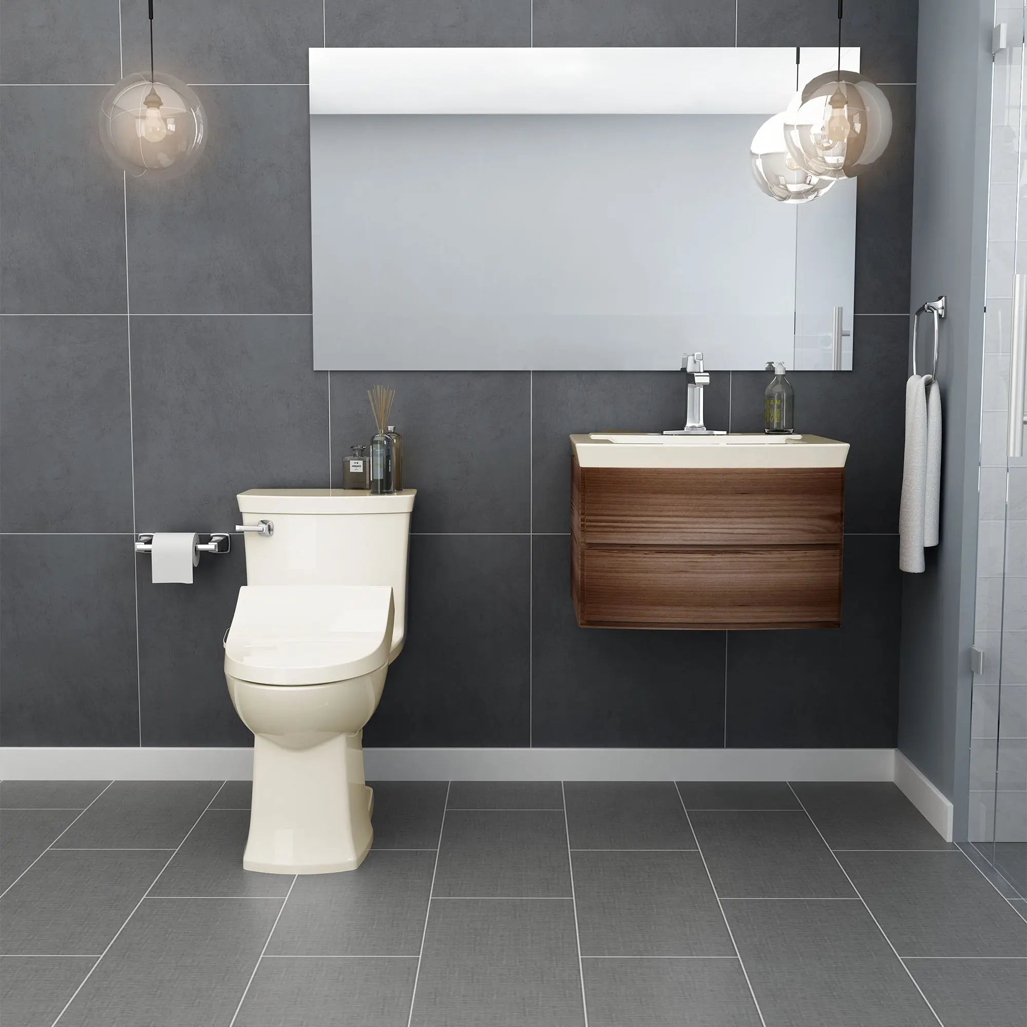 Toilette monopièce Townsend® VorMax® 1,28 gpc/4,8 lpc, à cuvette allongée à hauteur de chaise avec siège // LEFT / LINEN // 52437_2922A104222_0329001222_0_CDNwebp.webp