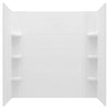 [3961BWT60.020] Princeton® PRO 60 x 30 x 60-inch Direct to Stud Subway Tile Bathtub Wall Set - White