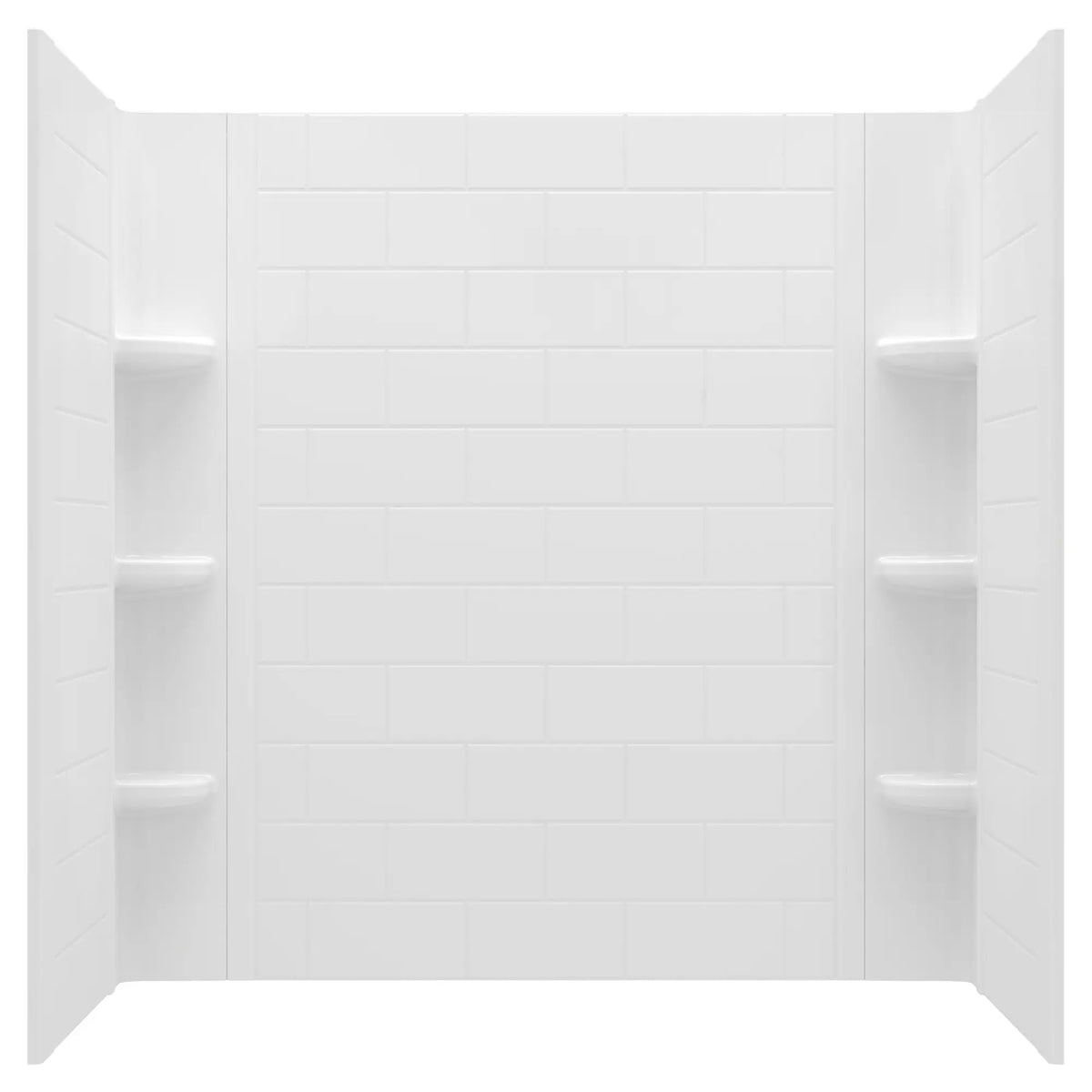 Ensemble de parois de baignoire Princeton® PRO de 1 524 x 762 x 1 524 mm (60 x 30 x 60 po), motif carrelage de métro, fixation directement sur les montants // BLANC // 52853_2961BWT60.011_0_CDNwebp_b36f6ad8-f3f4-4eb7-9476-bd5a0c4621fd.webp