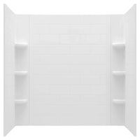 Princeton® PRO 60 x 30 x 60-inch Direct to Stud Subway Tile Bathtub Wall Set // WHITE // 52853_2961BWT60.011_CDNwebp.webp
