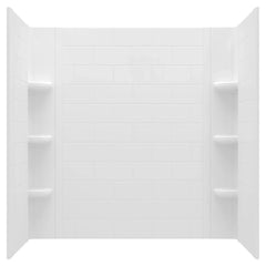 Princeton® PRO 60 x 30 x 60-inch Direct to Stud Subway Tile Bathtub Wall Set // WHITE // 52853_2961BWT60.011_CDNwebp.webp