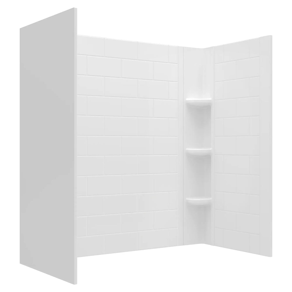 Ensemble de parois de baignoire Princeton® PRO de 1 524 x 762 x 1 524 mm (60 x 30 x 60 po), motif carrelage de métro, fixation directement sur les montants // BLANC // 52858_2961BWT60.011_1_0_CDNwebp_c07cd9cb-f708-4b5b-b0dd-a1eaaaac03de.webp